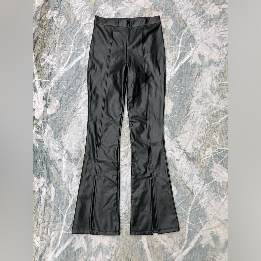 Faux Leather Flare Pants